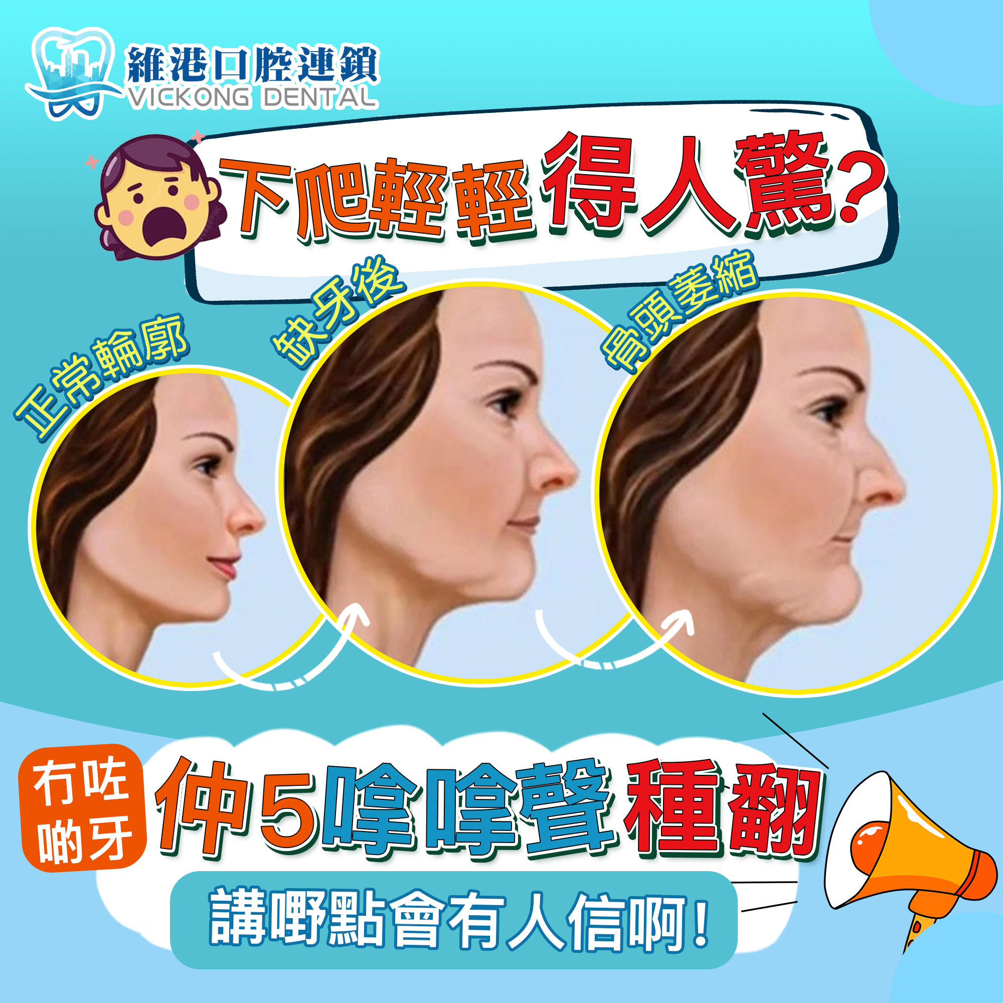 缺牙影响面容